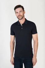 Load image into Gallery viewer, MISH MASH Zebra Short Sleeve Polo Shirt - Navy Blue