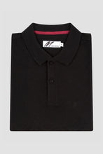 Load image into Gallery viewer, MISH MASH Regular Fit Goose Jacquard Polo Shirt - Black