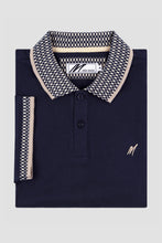 Load image into Gallery viewer, MISH MASH Regular Fit Gritt Jersey Polo Shirt - Navy