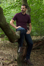 Load image into Gallery viewer, MISH MASH Regular Fit Gritt Jersey Polo Shirt - Plum