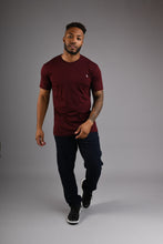 Load image into Gallery viewer, CAMDEN Crew Neck T Shirt - Burgundy