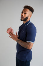 Load image into Gallery viewer, CARNABY Polo Shirt - Navy / White
