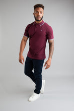 Load image into Gallery viewer, CARNABY Polo Shirt - Burgundy / Sky