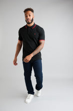 Load image into Gallery viewer, CARNABY Polo Shirt - Black / Red