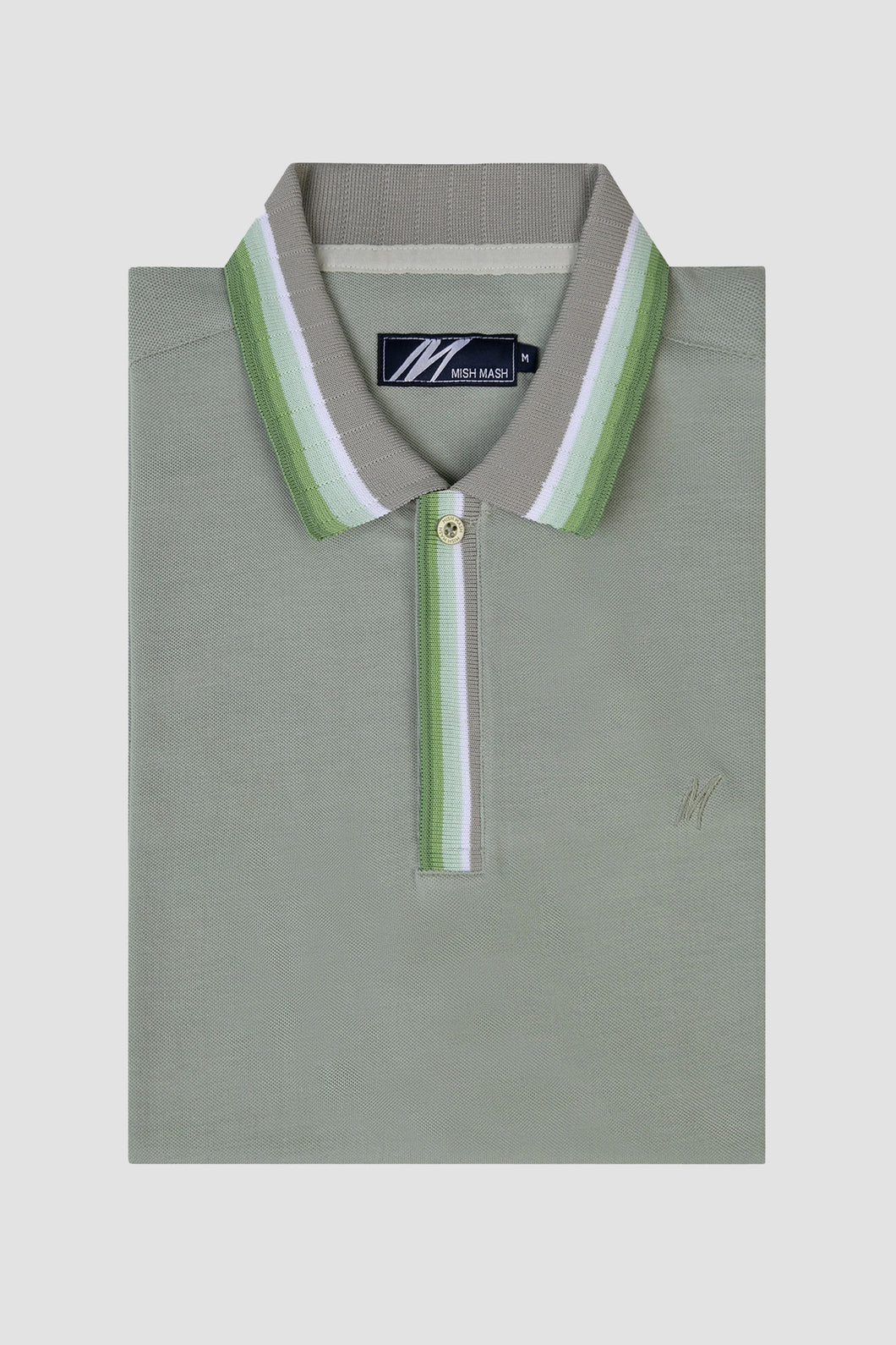 MISH MASH Canwood Short Sleeve Polo Shirt - Sage Green