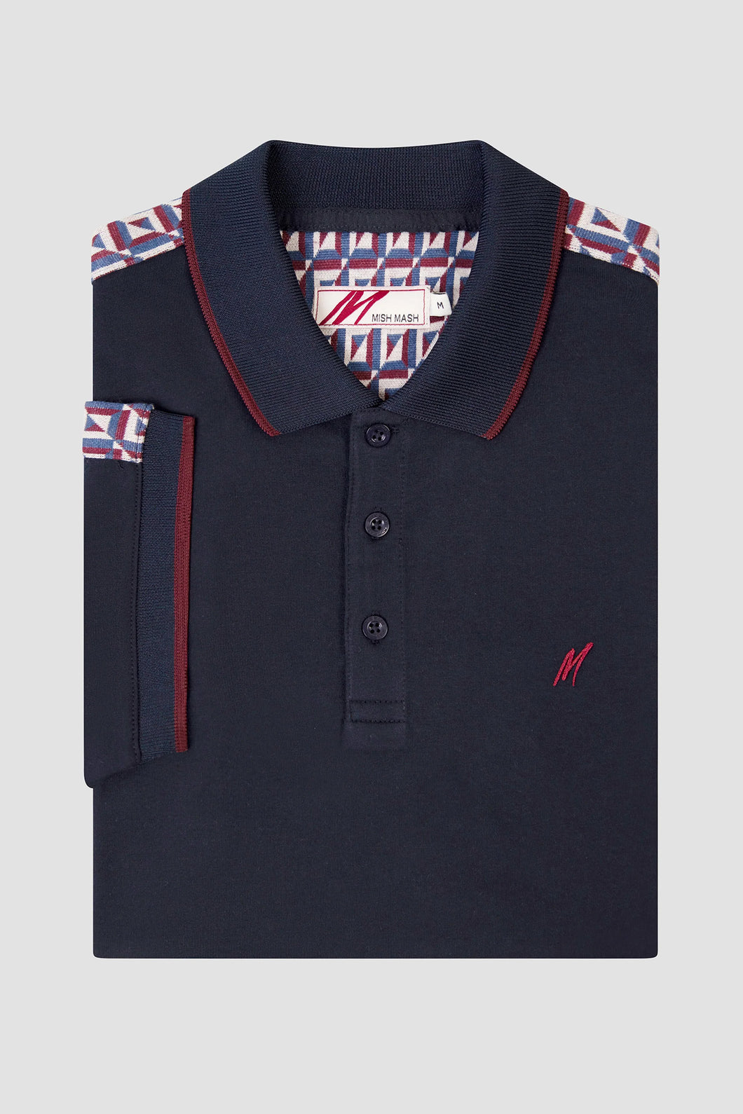 MISH MASH Delta Short Sleeve Polo Shirt - Navy