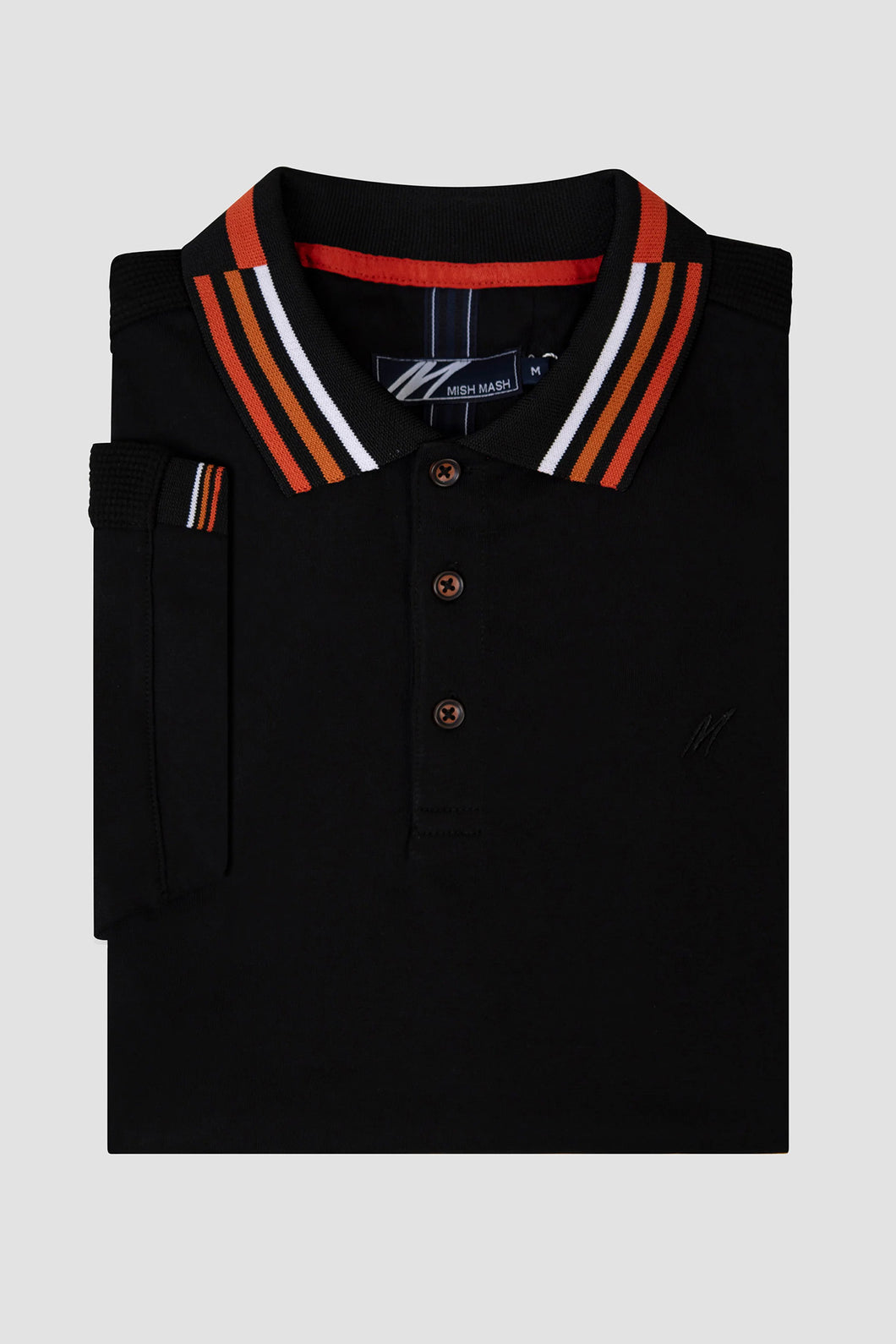 MISH MASH Finn Short Sleeve Polo Shirt - Black