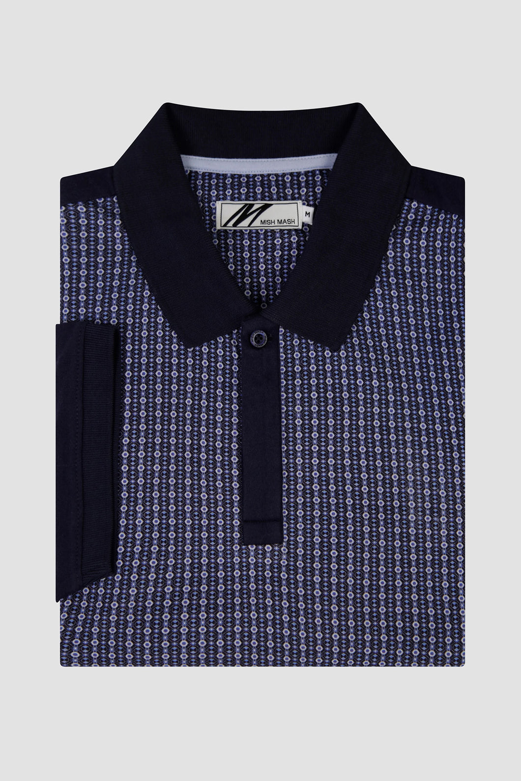 MISH MASH Ivy Short Sleeve Polo Shirt - Navy Blue