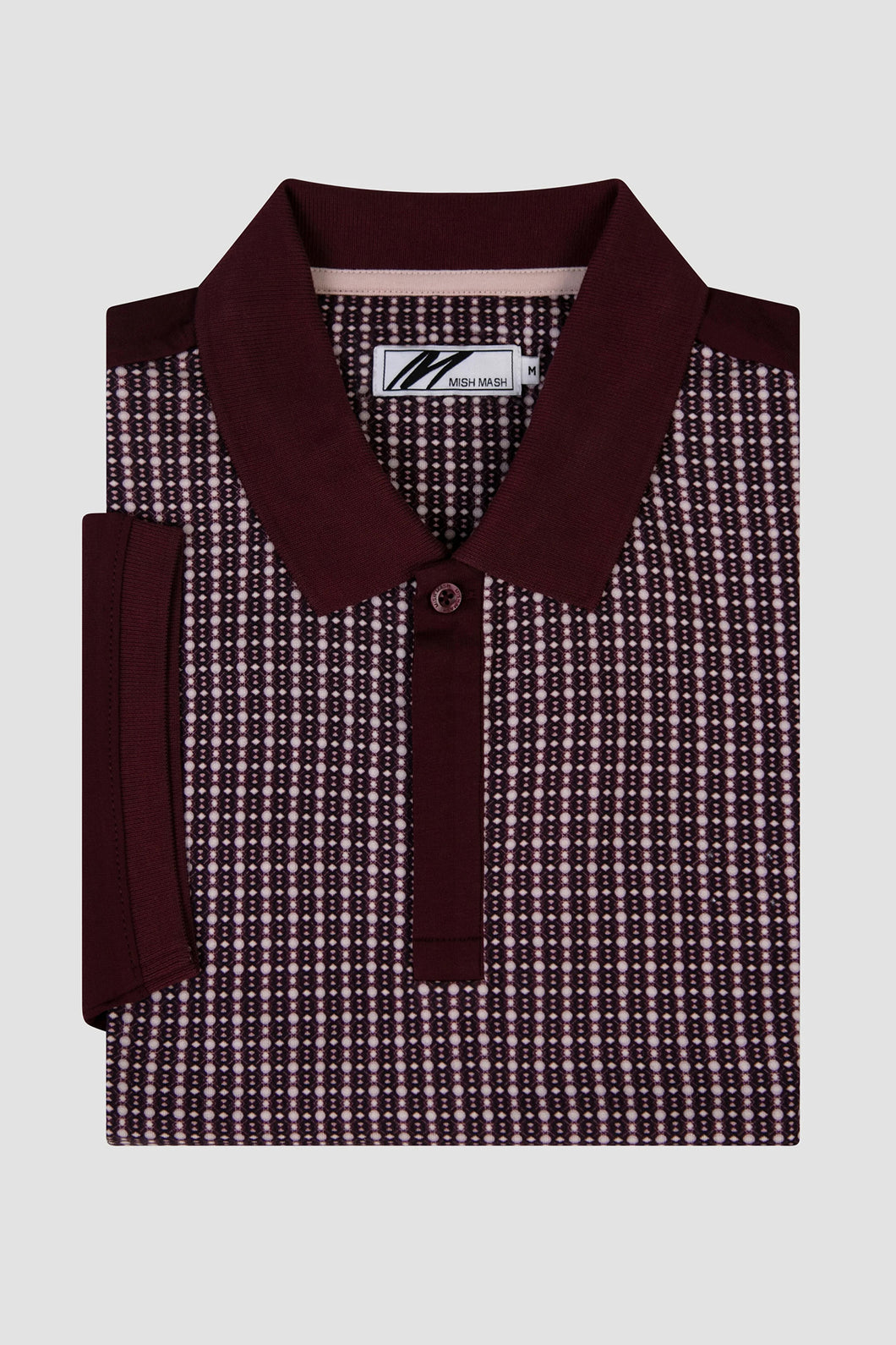 MISH MASH Ivy Short Sleeve Polo Shirt - Wine Red