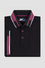 Load image into Gallery viewer, MISH MASH Oslo Regular Fit Short Sleeve Polo Shirt - Black Pink

