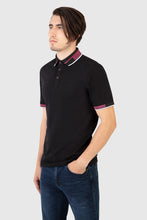 Load image into Gallery viewer, MISH MASH Oslo Regular Fit Short Sleeve Polo Shirt - Black Pink
