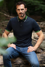 Load image into Gallery viewer, MISH MASH Oslo Regular Fit Short Sleeve Polo Shirt - Navy Green
