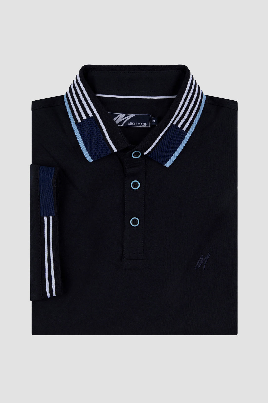 MISH MASH Oslo Regular Fit Short Sleeve Polo Shirt - Navy