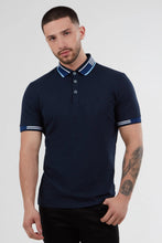 Load image into Gallery viewer, MISH MASH Oslo Regular Fit Short Sleeve Polo Shirt - Navy
