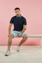 Load image into Gallery viewer, MISH MASH Oslo Regular Fit Short Sleeve Polo Shirt - Navy
