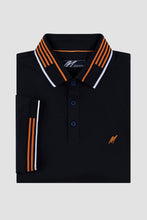 Load image into Gallery viewer, MISH MASH Oslo Regular Fit Short Sleeve Polo Shirt - Navy Orange
