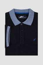 Load image into Gallery viewer, MISH MASH Taper Short Sleeve Polo Shirt - Navy Blue
