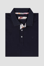 Load image into Gallery viewer, MISH MASH Zebra Short Sleeve Polo Shirt - Navy Blue
