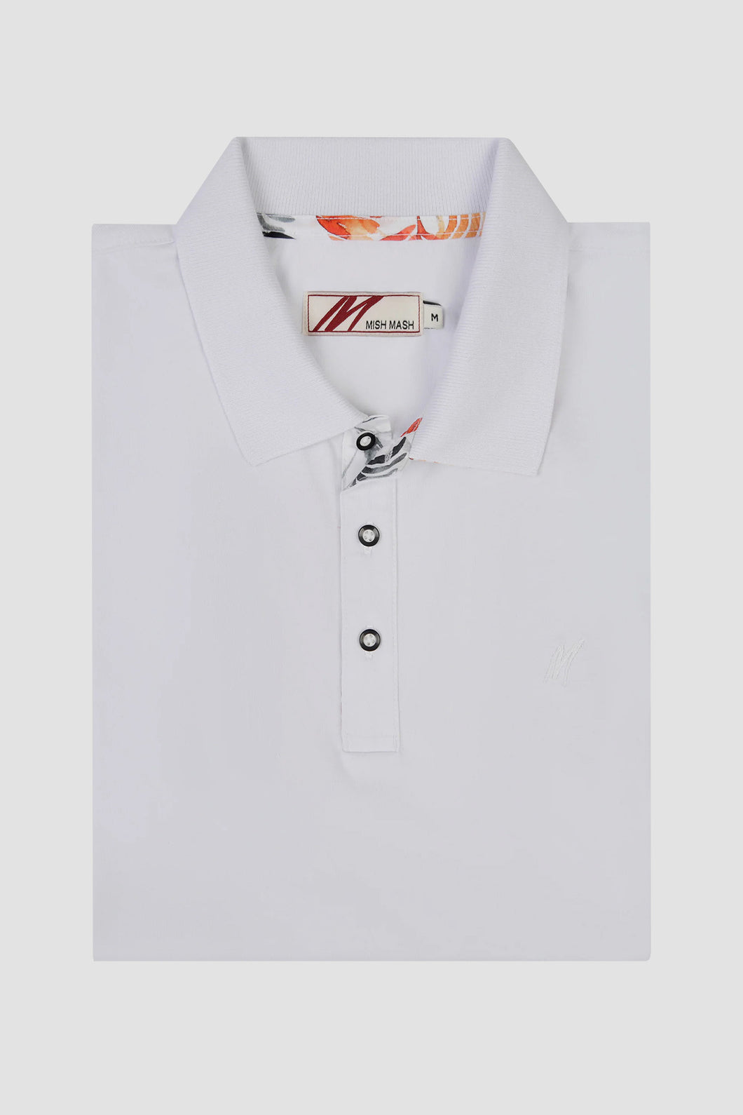 MISH MASH Zebra Short Sleeve Polo Shirt - White