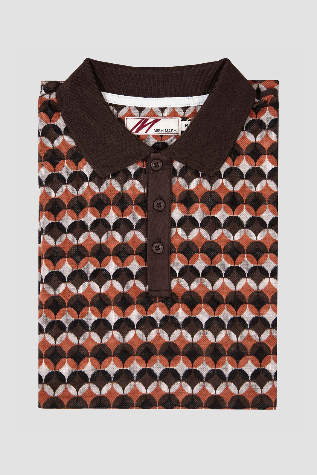 MISH MASH Regular Fit Avanti Heritage Polo Shirt - Dark Oak