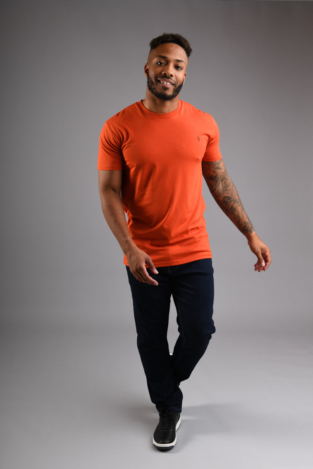 CAMDEN Crew Neck T Shirt - Orange