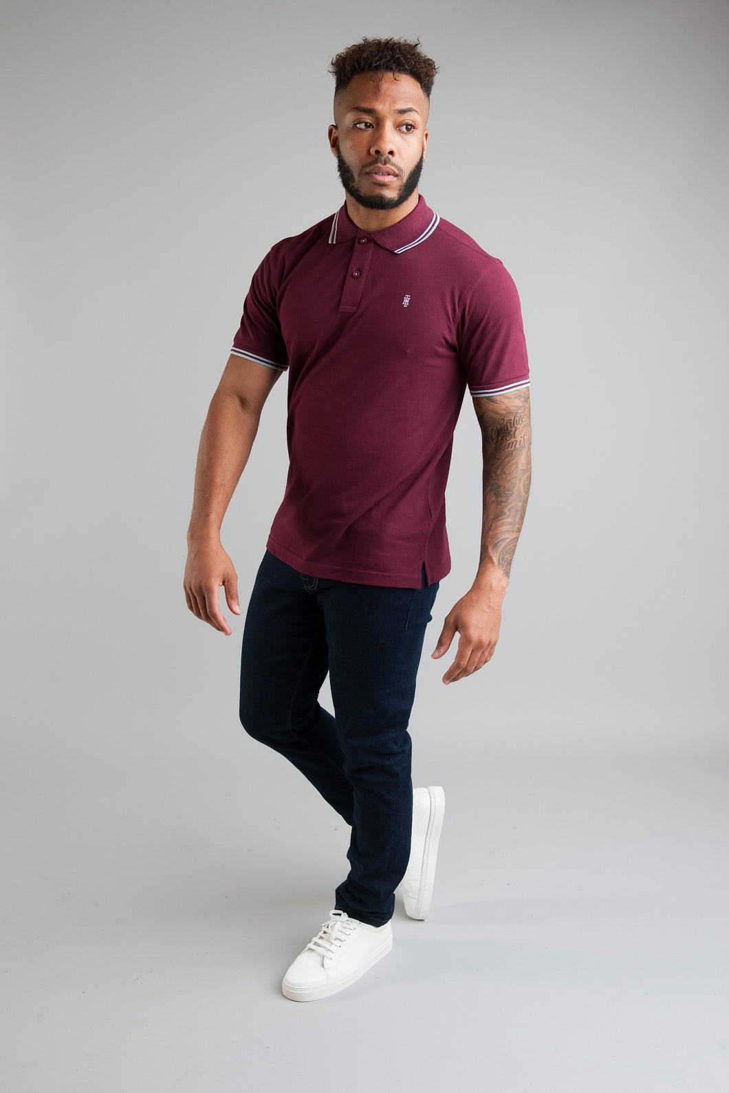 CARNABY Polo Shirt - Burgundy / Sky