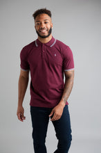 Load image into Gallery viewer, CARNABY Polo Shirt - Burgundy / Sky

