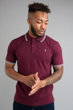 Load image into Gallery viewer, CARNABY Polo Shirt - Burgundy / Sky
