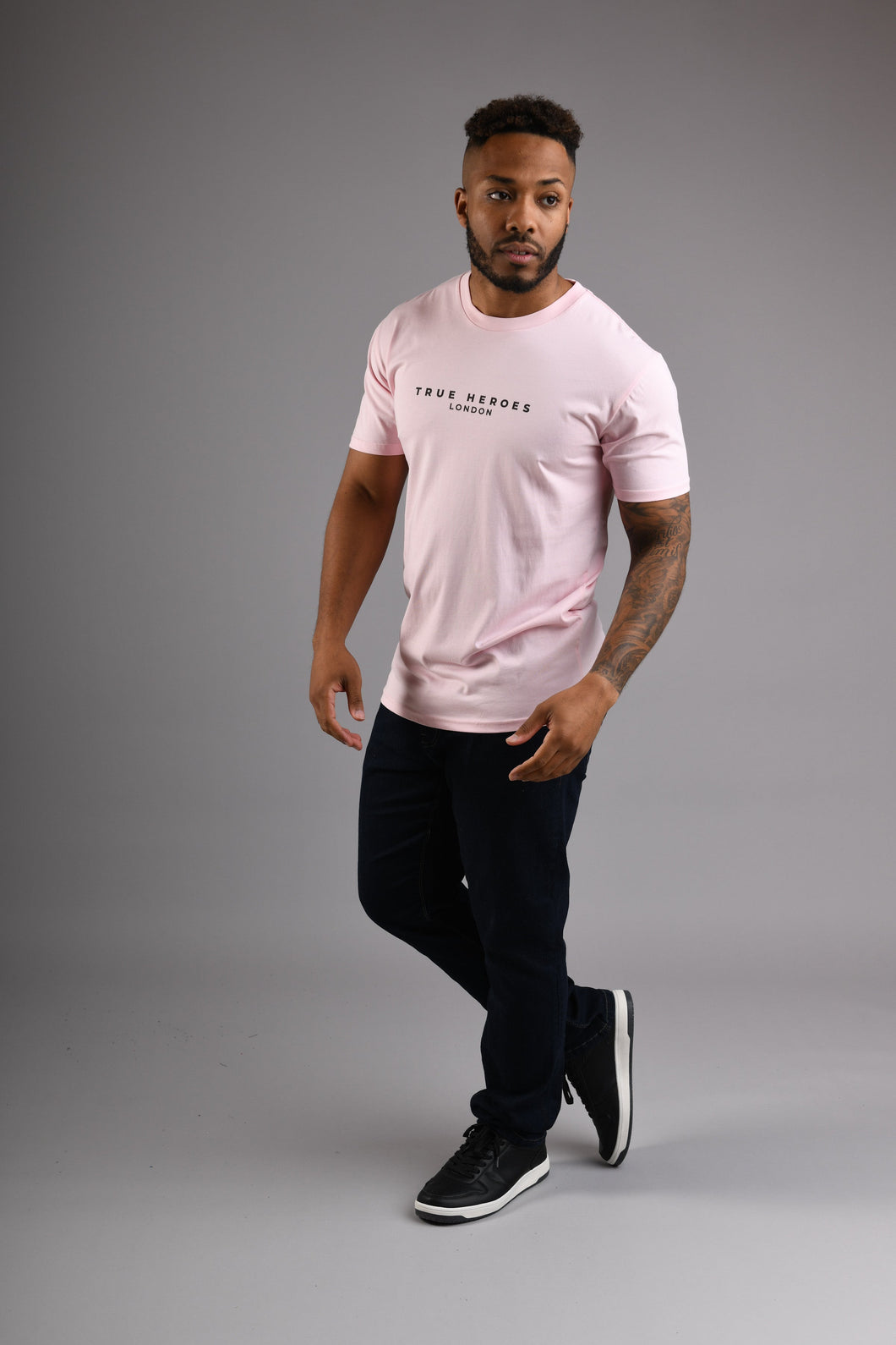 MAYFAIR Crew Neck T Shirt - Pale Pink